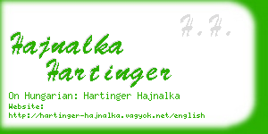 hajnalka hartinger business card